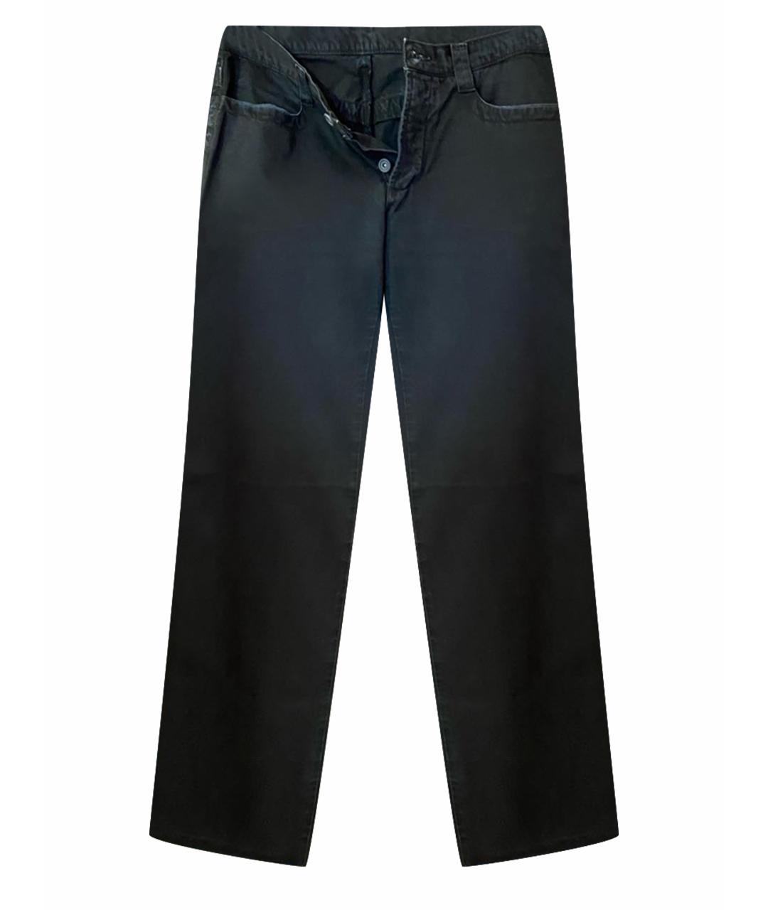 BIKKEMBERGS Черные хлопковые повседневные брюки, фото 1
