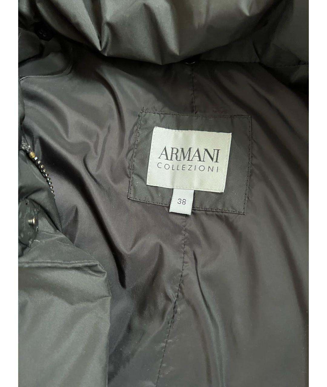 ARMANI COLLEZIONI Антрацитовая полиамидовая куртка, фото 3