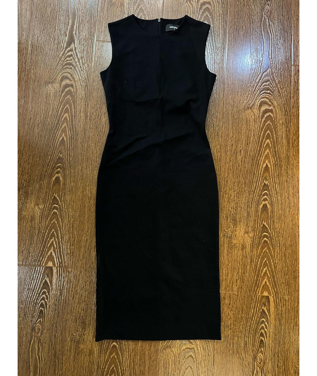 DSQUARED2 Черное полиэстеровое вечернее платье, фото 5