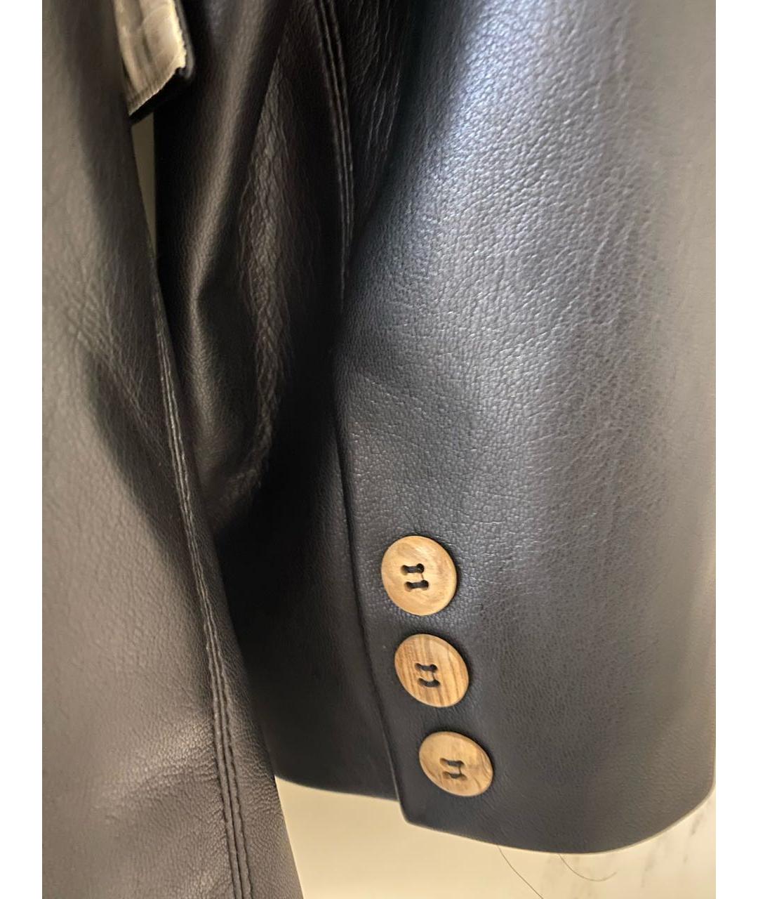 NANUSHKA Черный кожаный жакет/пиджак, фото 3