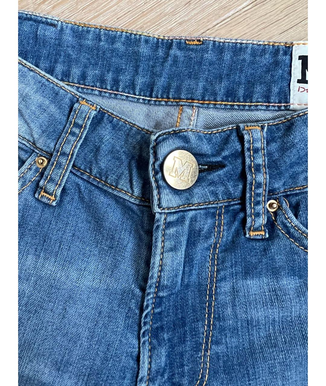 MISSONI Голубые хлопко-эластановые прямые джинсы, фото 4