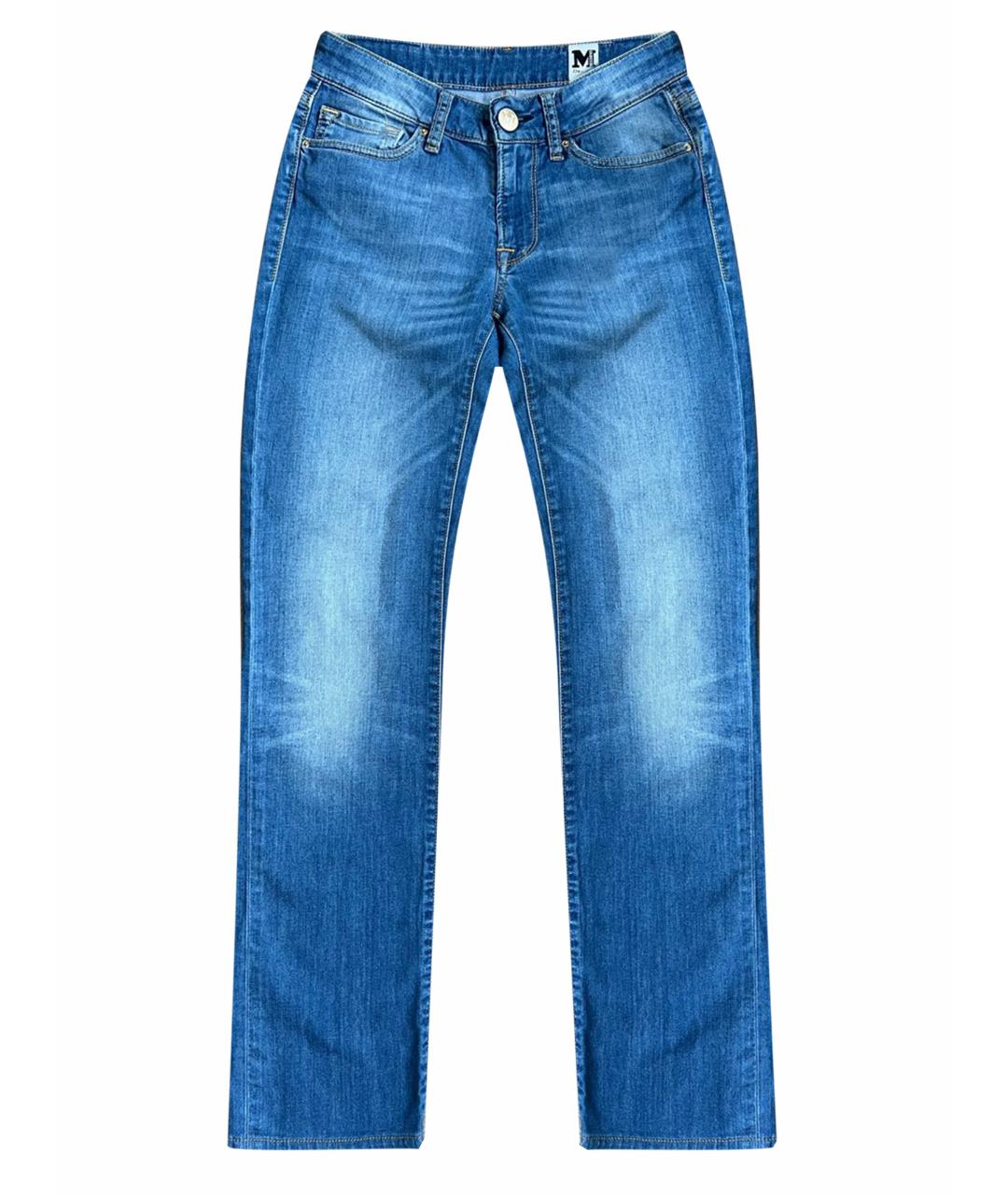 MISSONI Голубые хлопко-эластановые прямые джинсы, фото 1