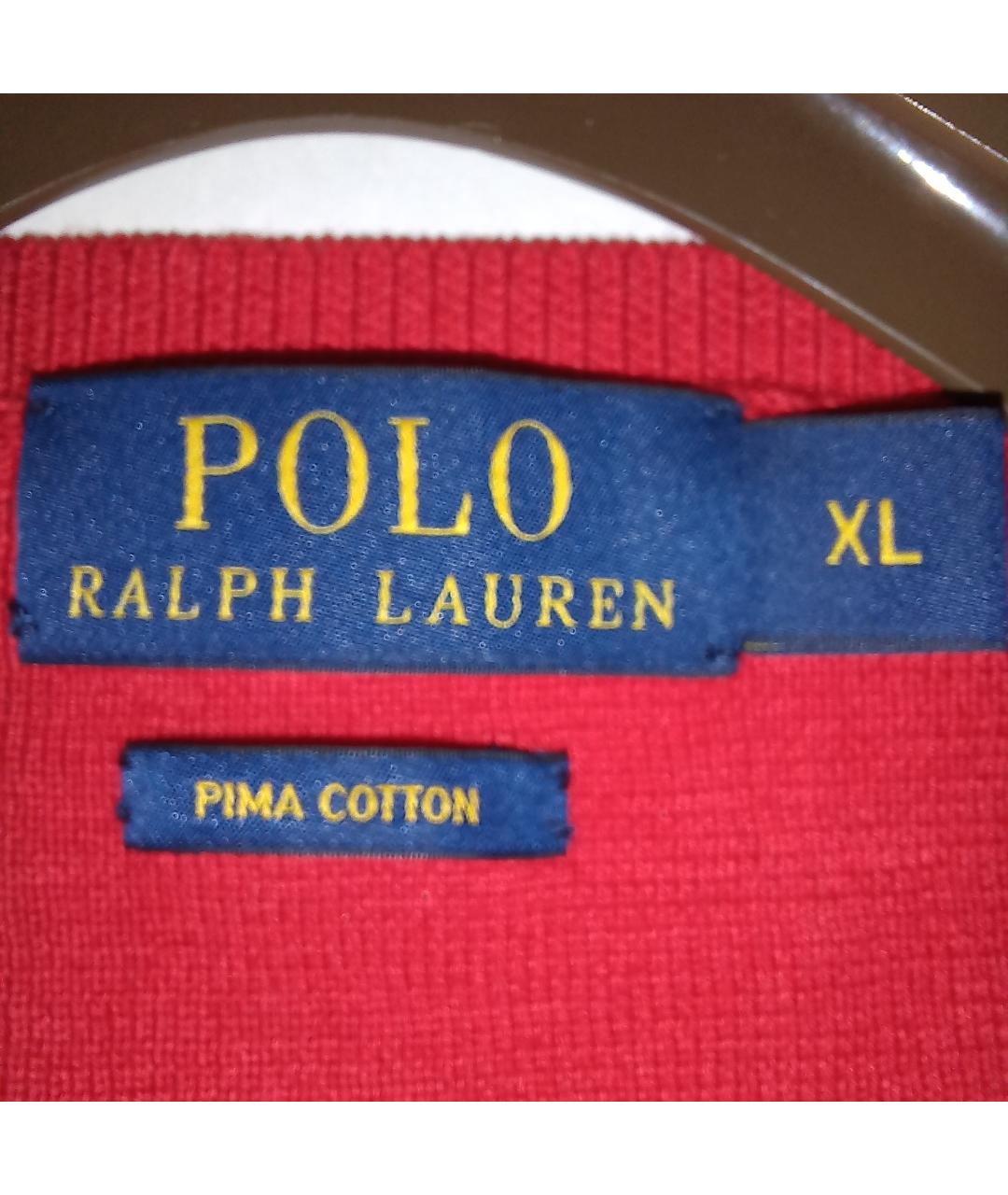 RALPH LAUREN Бордовый хлопковый джемпер / свитер, фото 3