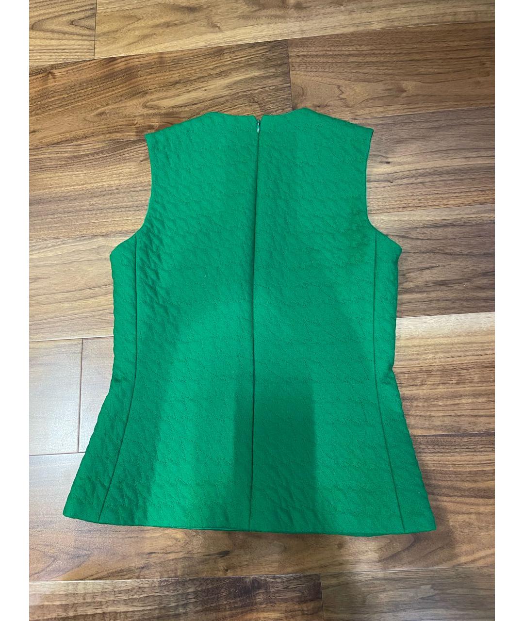 CHRISTIAN DIOR PRE-OWNED Зеленая шерстяная блузы, фото 2
