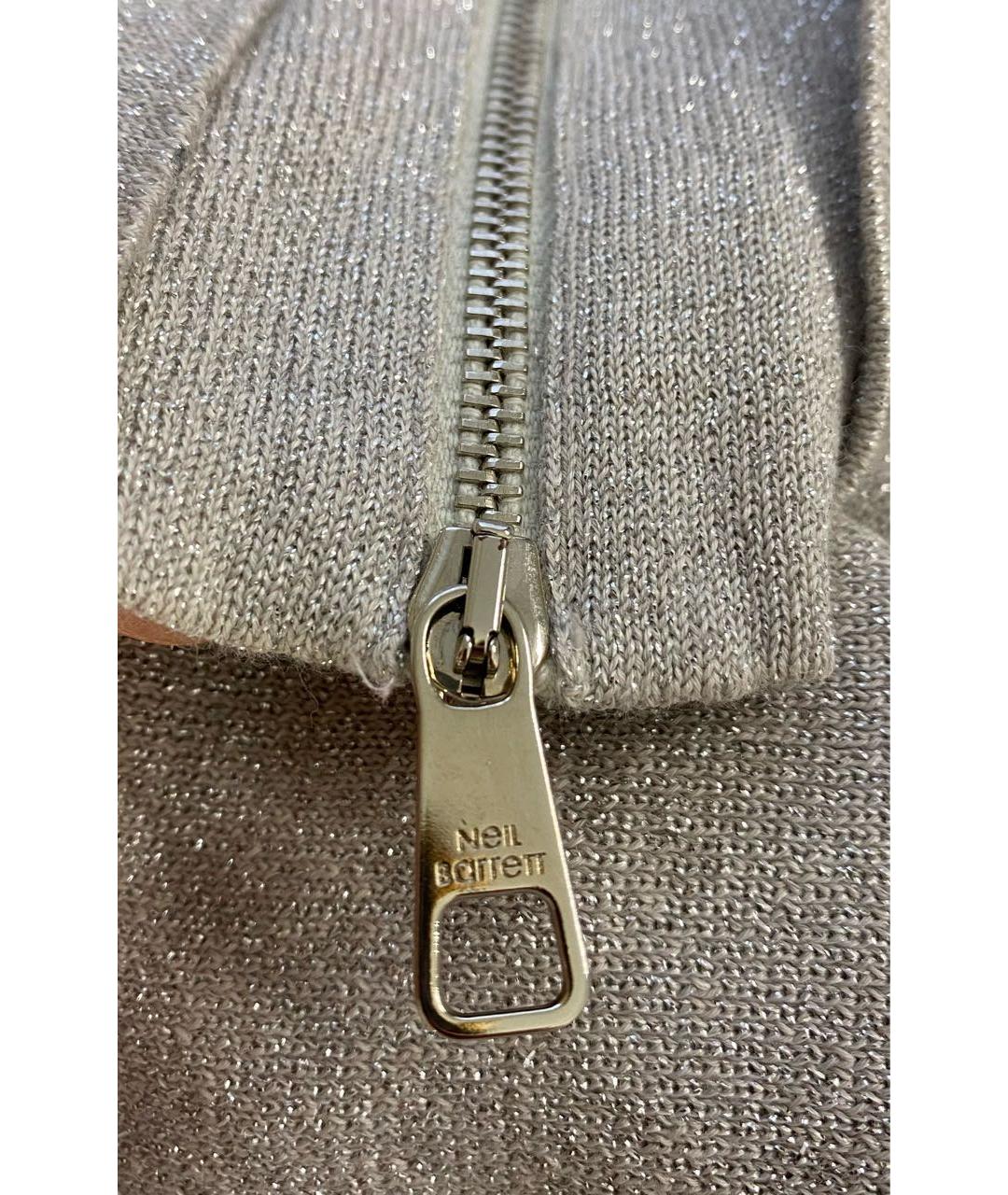 NEIL BARRETT Серебрянный хлопковый джемпер / свитер, фото 5