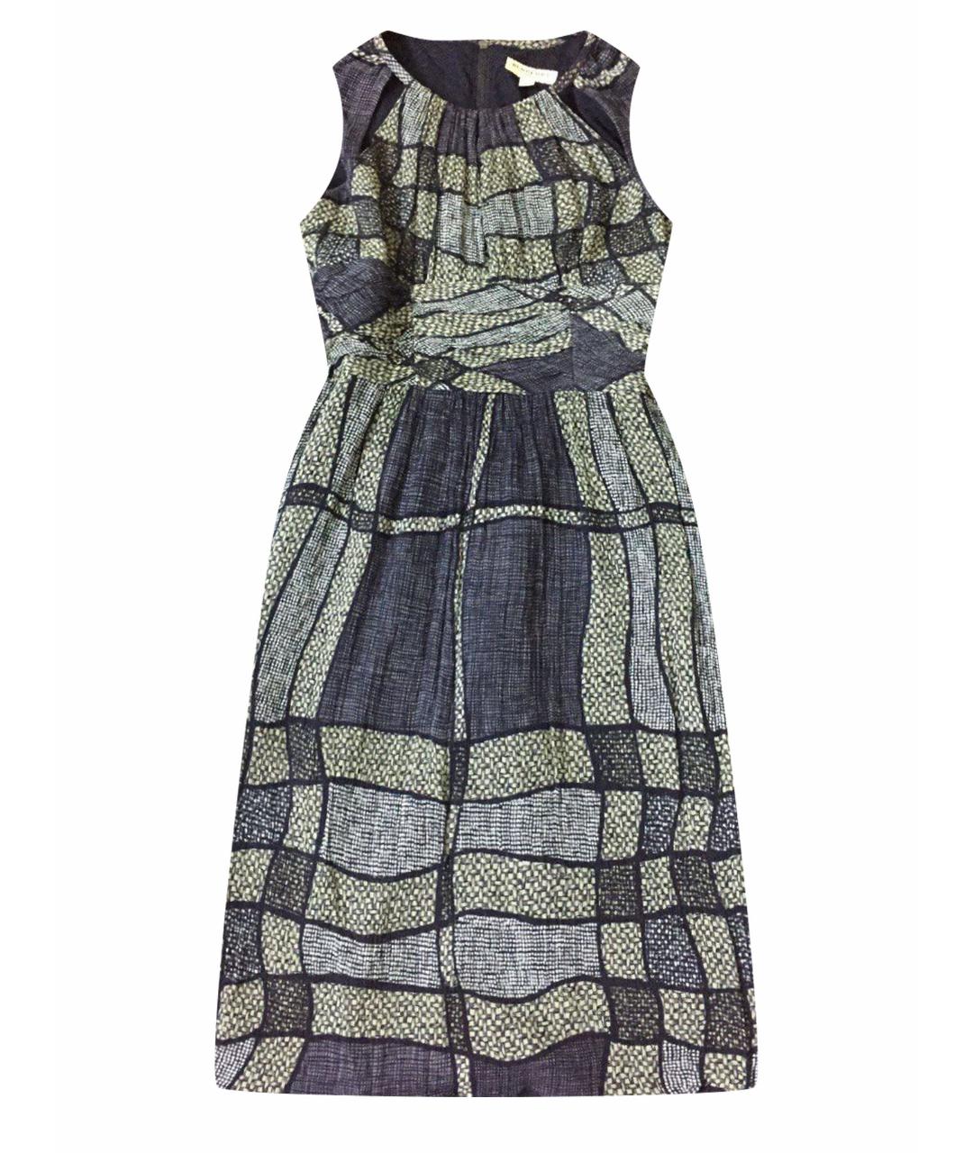 BURBERRY Мульти шелковое повседневное платье, фото 1