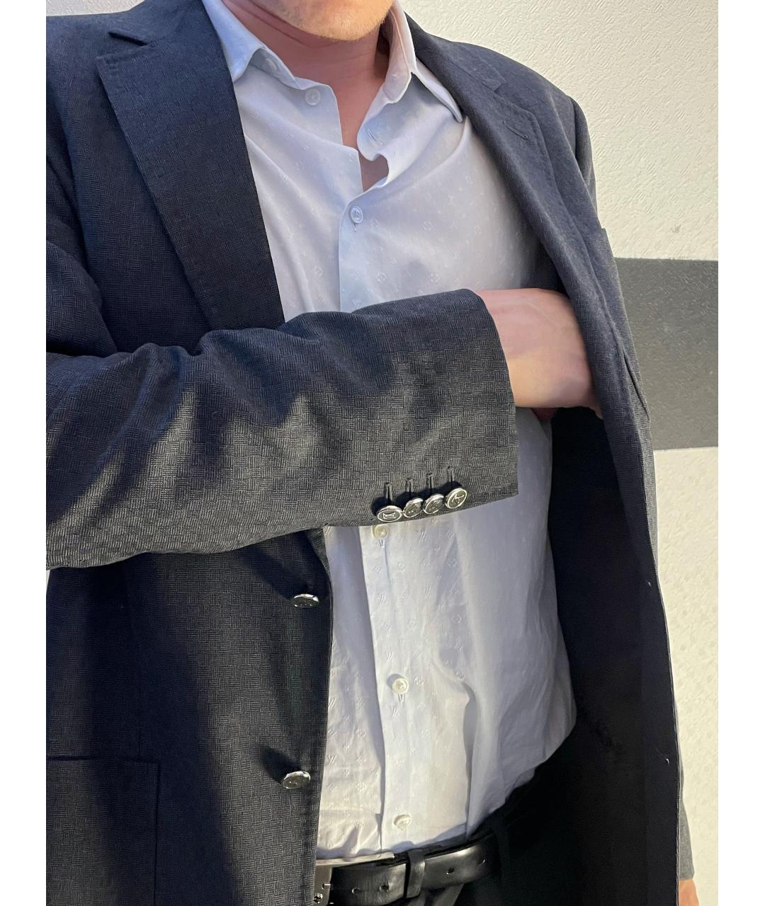 LOUIS VUITTON PRE-OWNED Антрацитовый шерстяной пиджак, фото 5