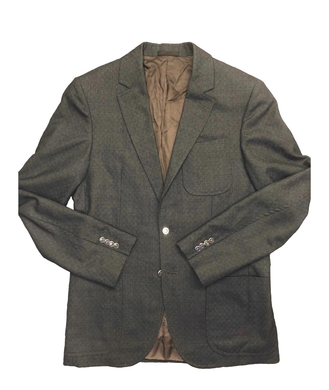 LOUIS VUITTON PRE-OWNED Антрацитовый шерстяной пиджак, фото 1