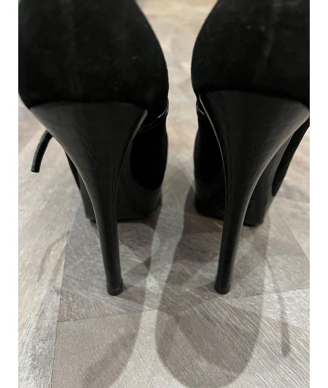 FENDI Черные замшевые туфли, фото 4