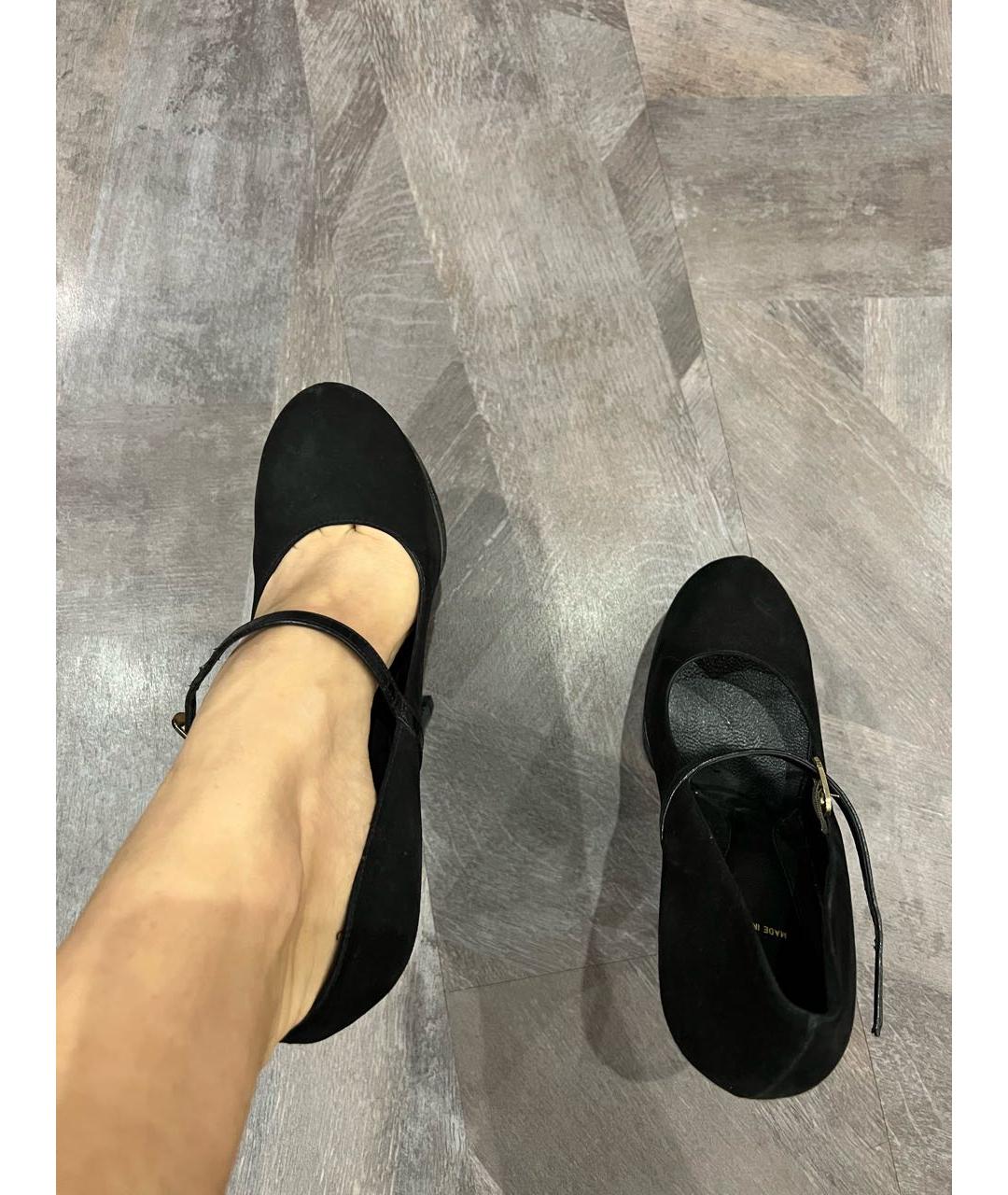 FENDI Черные замшевые туфли, фото 6