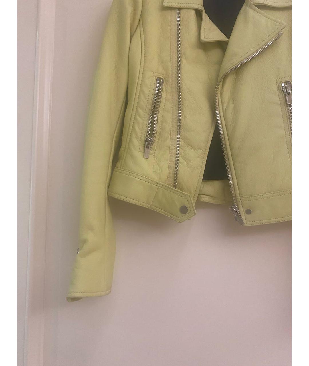 BALENCIAGA Желтая кожаная куртка, фото 2