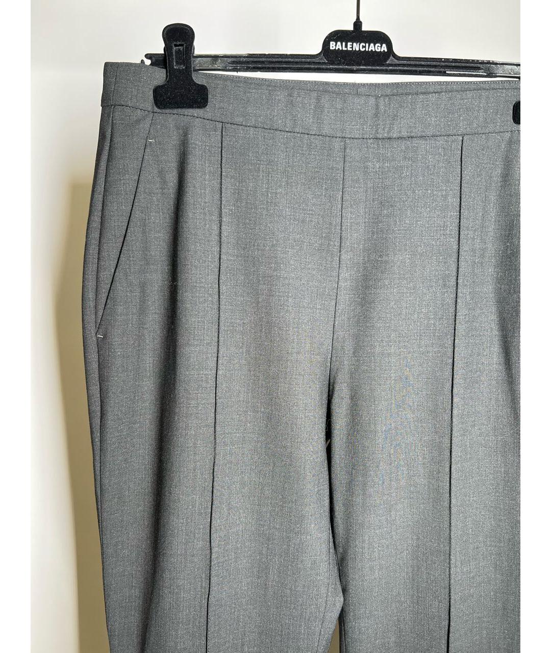 BRUNELLO CUCINELLI Черные шерстяные брюки широкие, фото 3