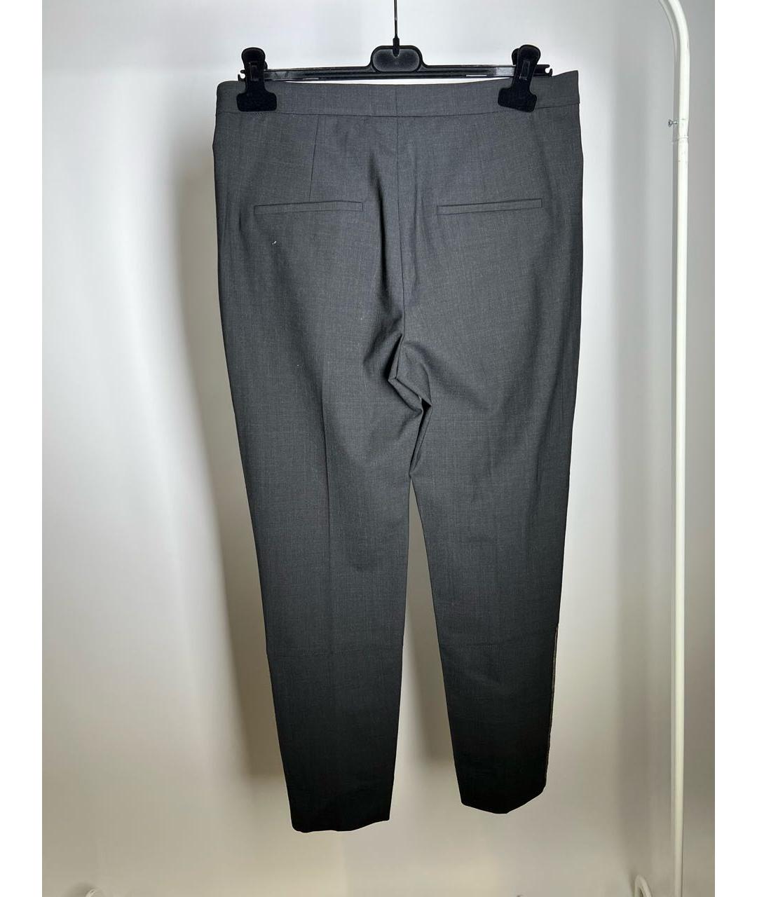 BRUNELLO CUCINELLI Черные шерстяные брюки широкие, фото 2