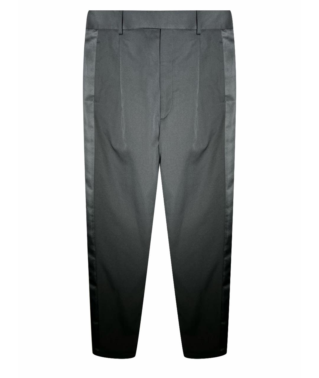 SAINT LAURENT Черные шерстяные брюки широкие, фото 1