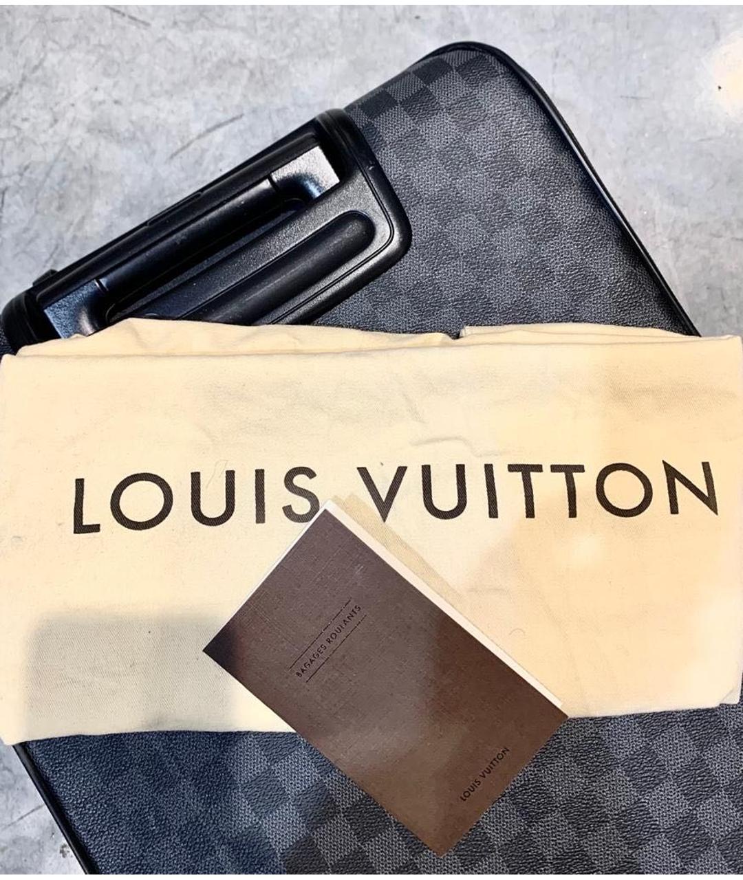 LOUIS VUITTON PRE-OWNED Антрацитовый чемодан, фото 3