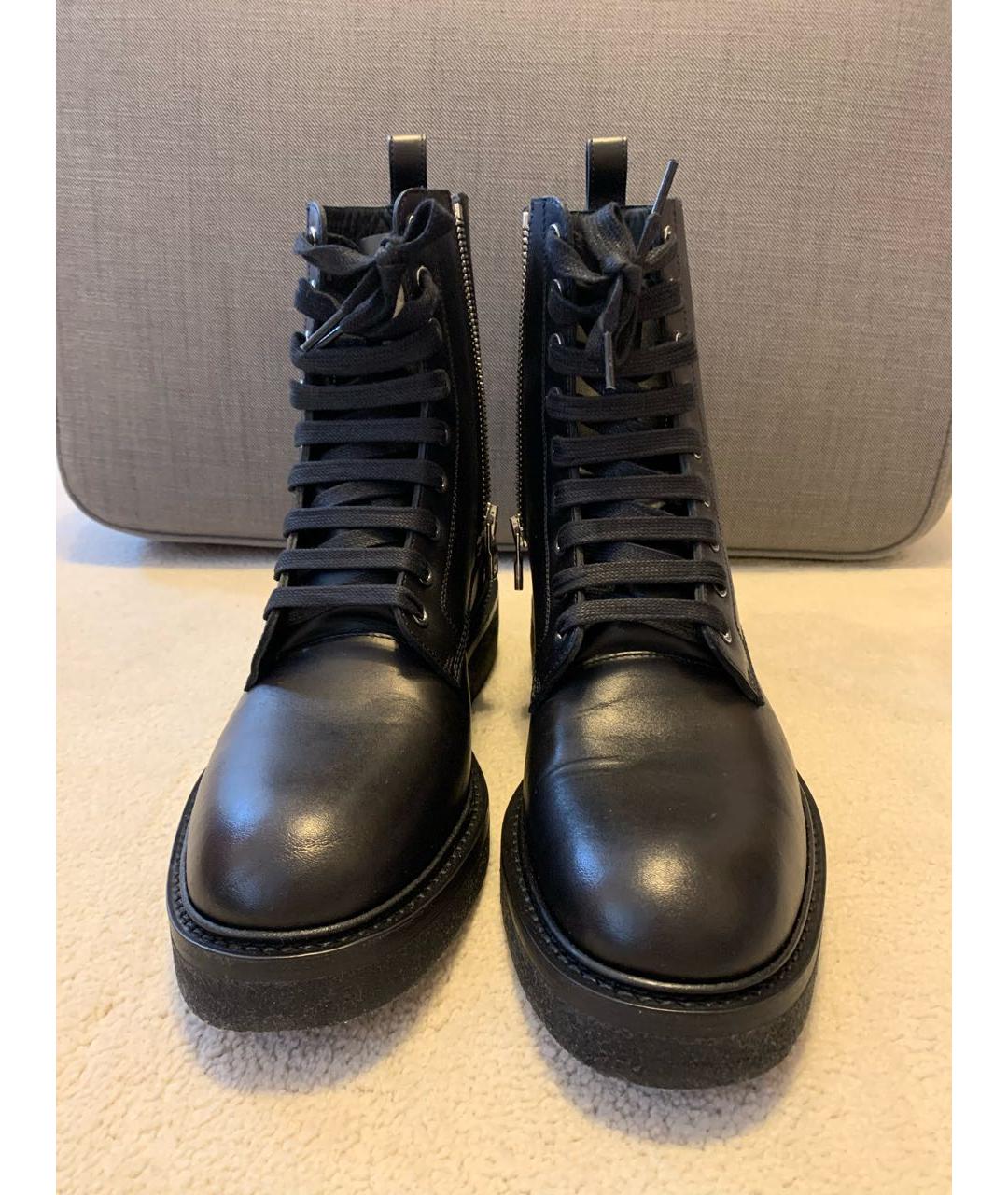 AMIRI Черные кожаные высокие ботинки, фото 3