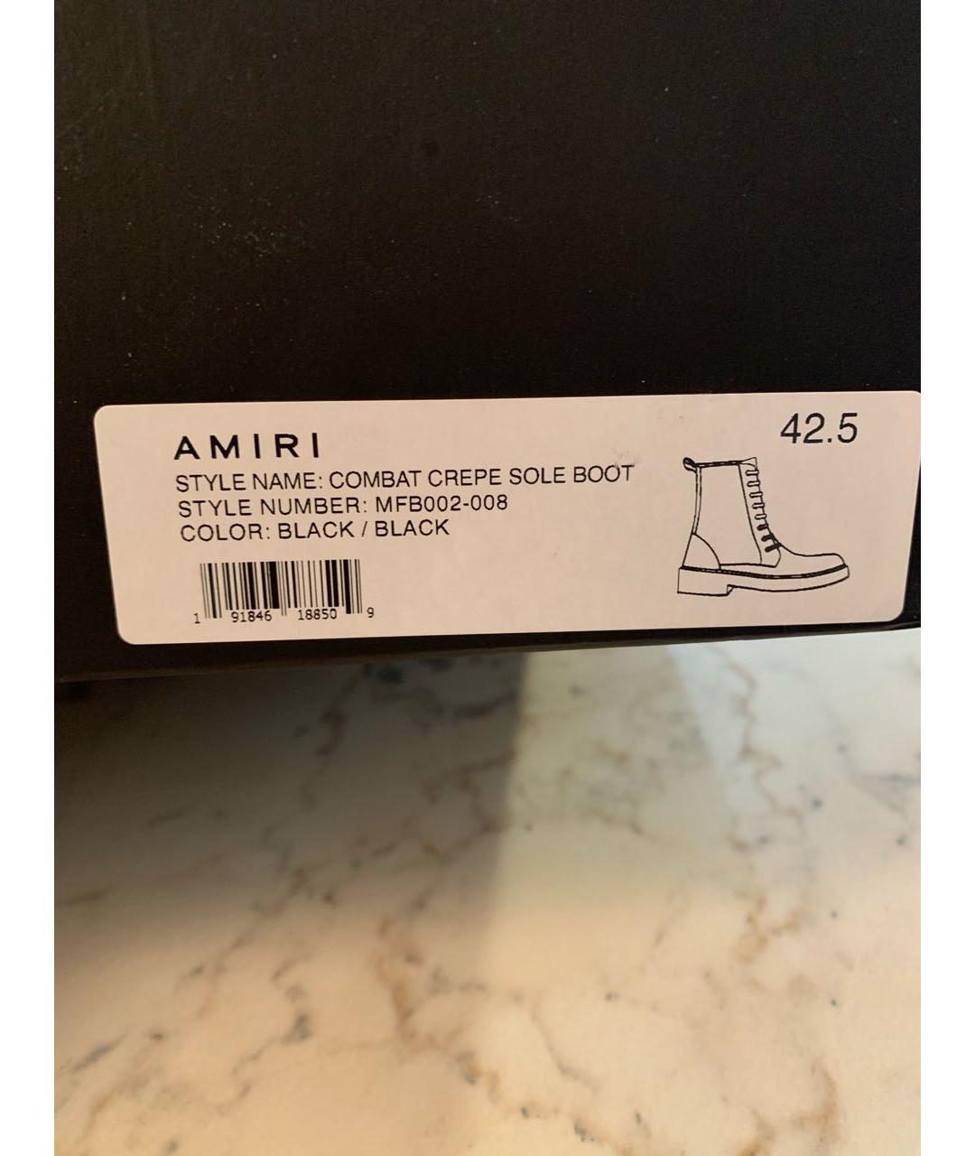 AMIRI Черные кожаные высокие ботинки, фото 8