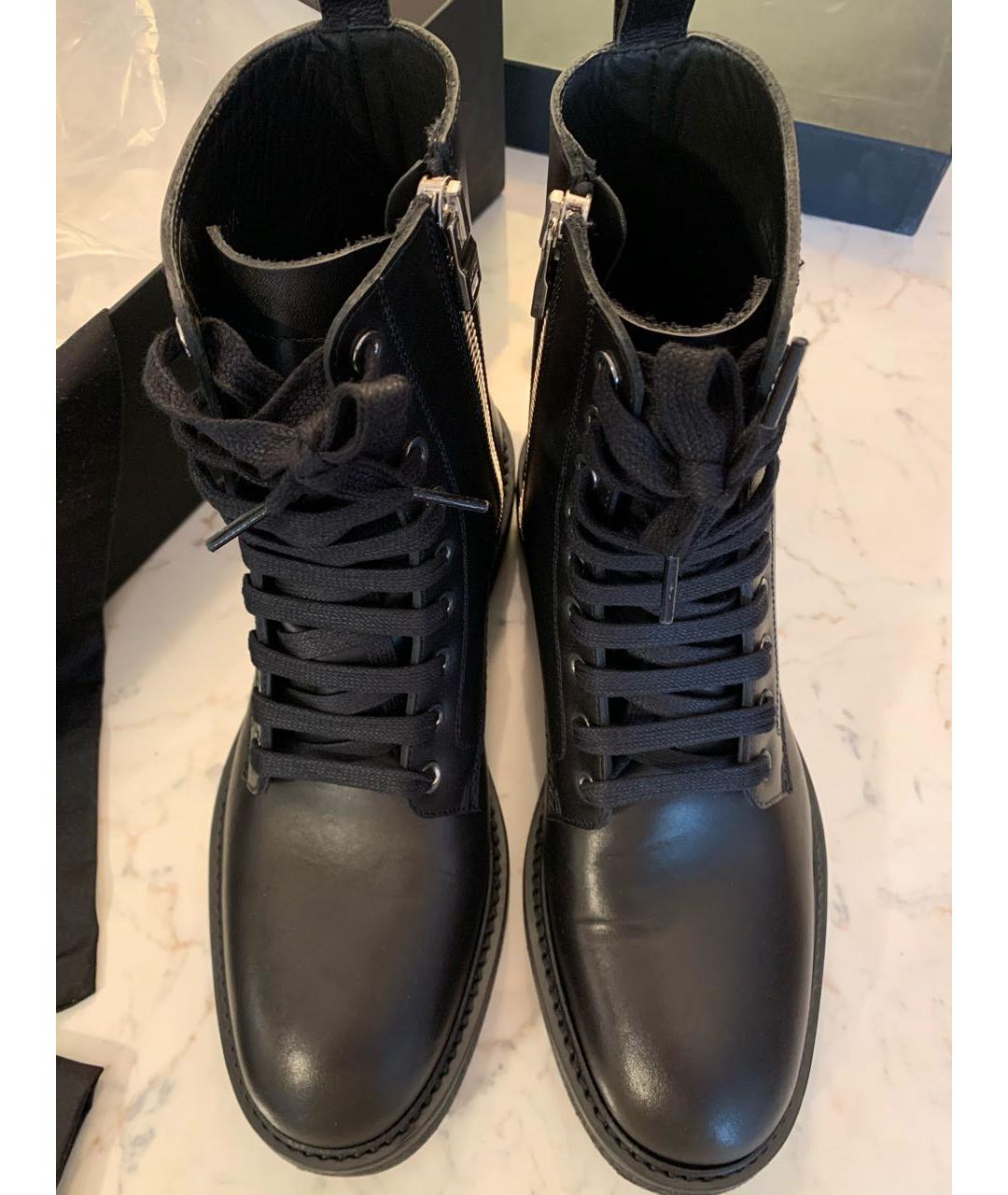 AMIRI Черные кожаные высокие ботинки, фото 4