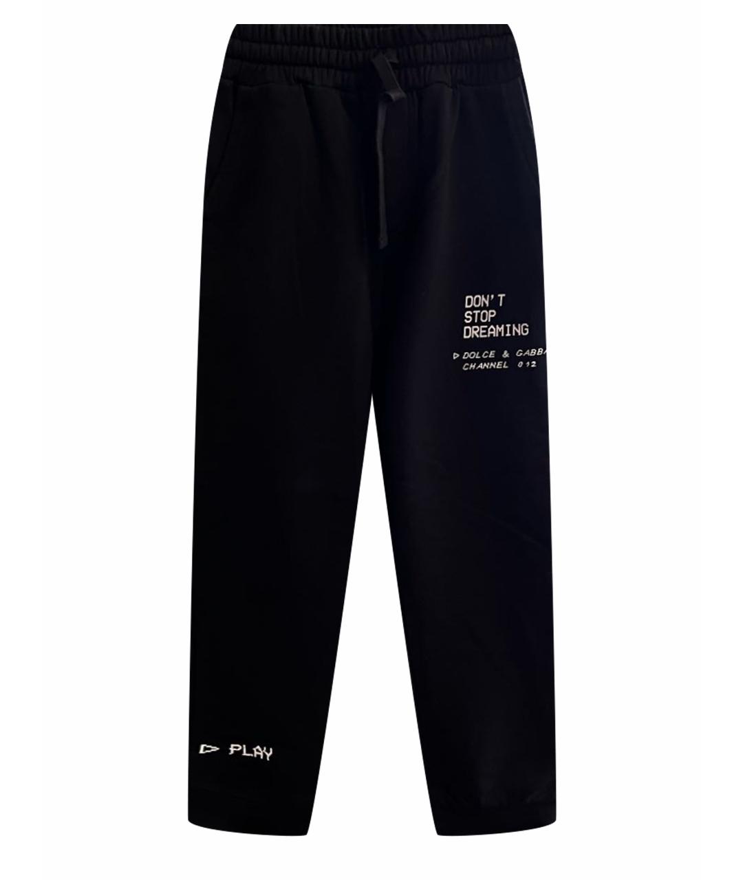 DOLCE&GABBANA Черные хлопковые брюки и шорты, фото 1