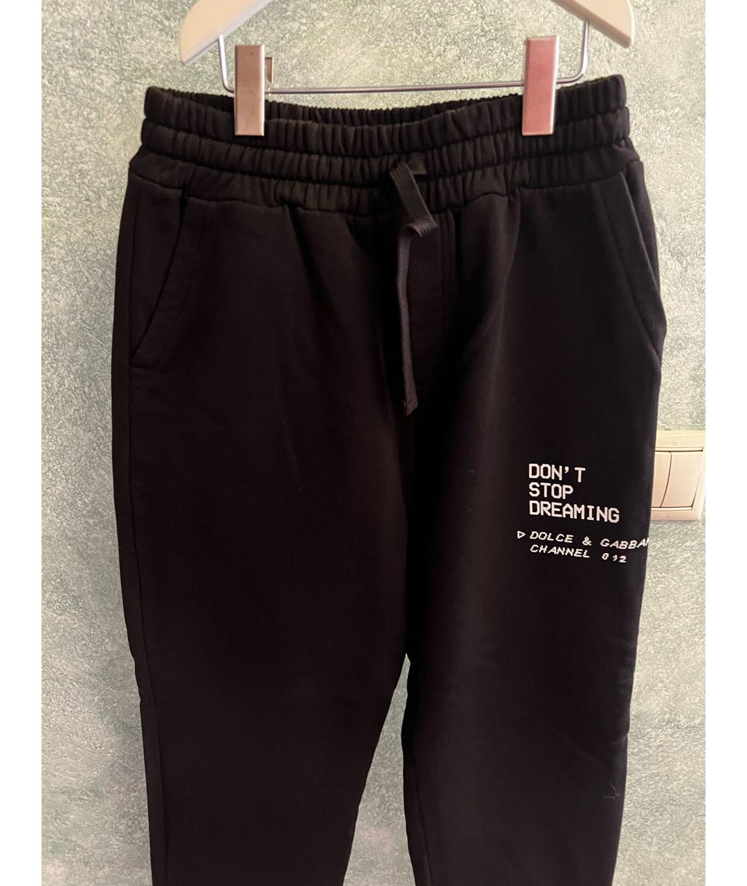DOLCE&GABBANA Черные хлопковые брюки и шорты, фото 3