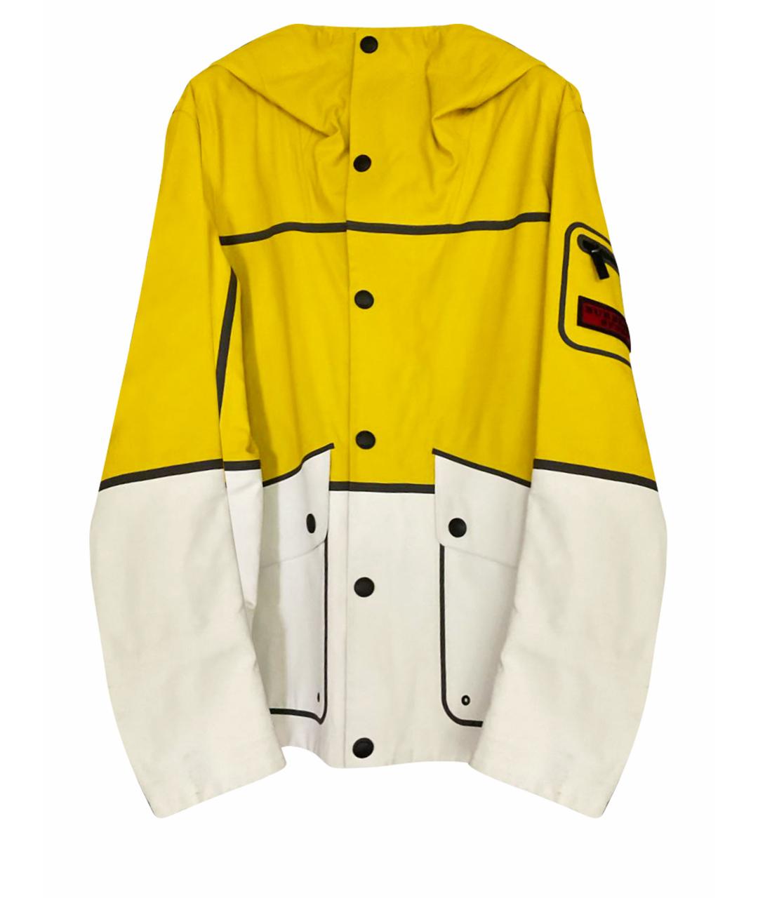 BURBERRY Желтая полиуретановая куртка, фото 1