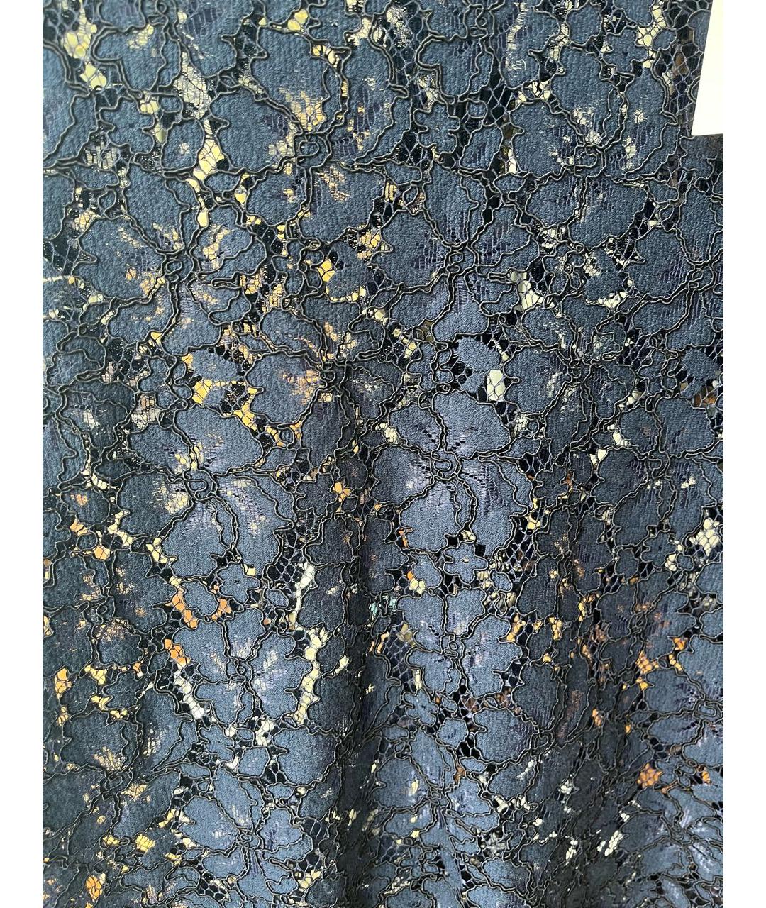 SANDRO Темно-синяя полиэстеровая блузы, фото 4