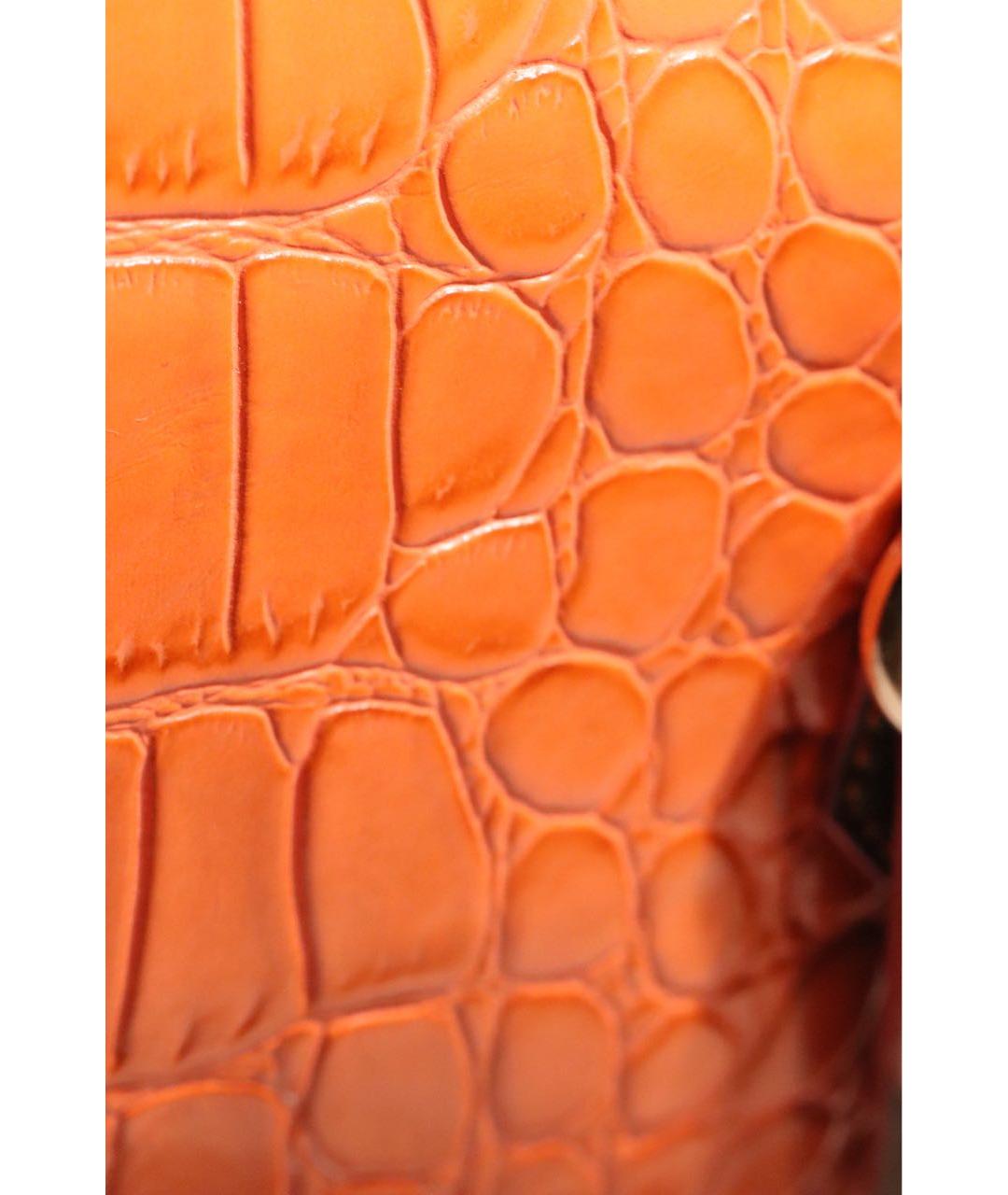 PINKO Оранжевая сумка с короткими ручками из искусственной кожи, фото 5