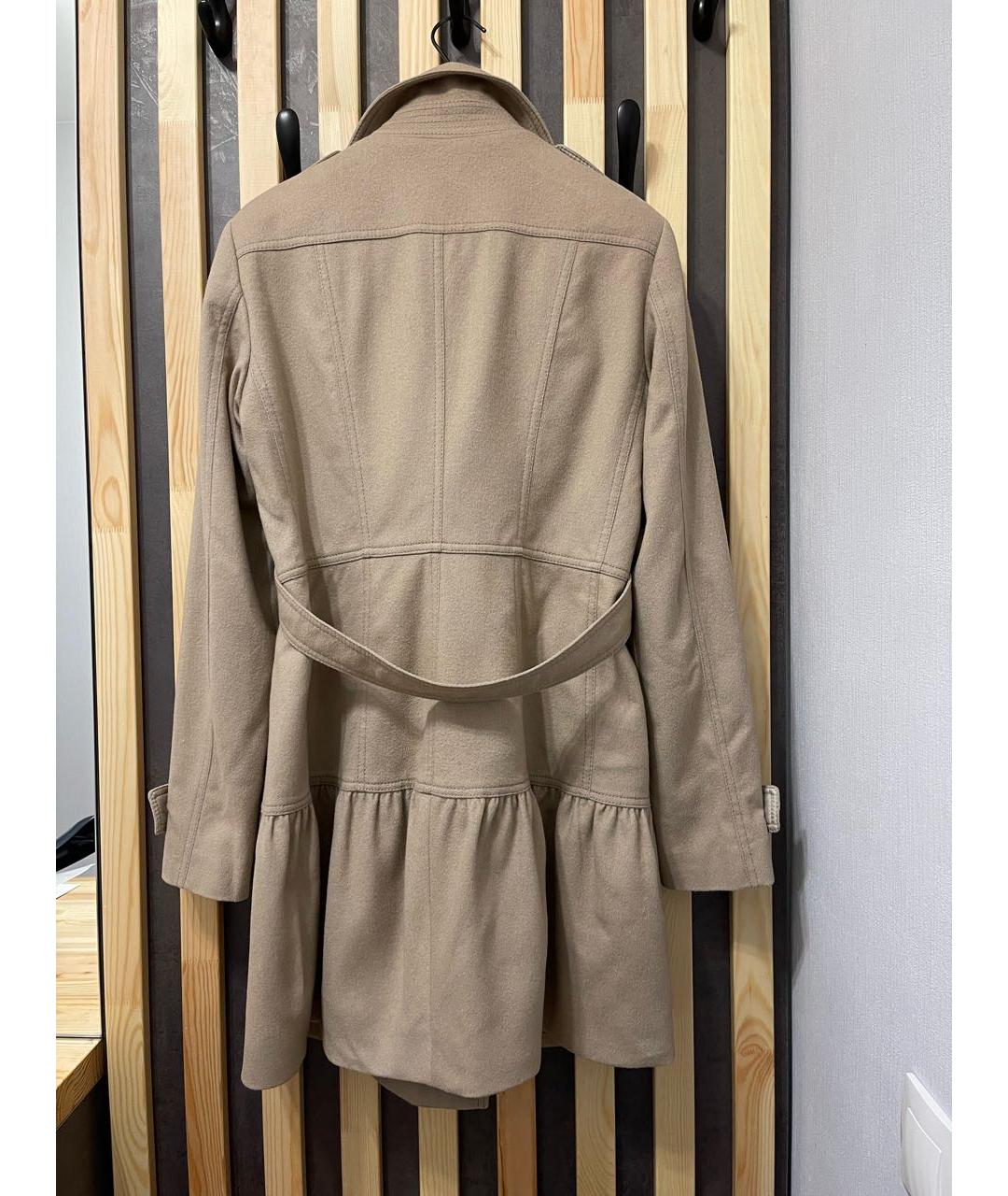 BURBERRY Бежевое шерстяное пальто, фото 4