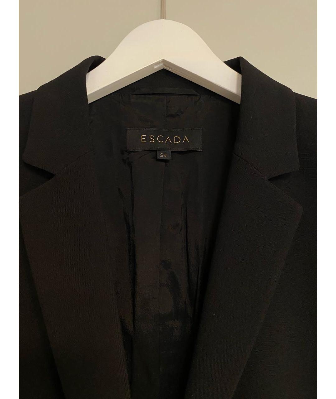 ESCADA Черный шерстяной жакет/пиджак, фото 3