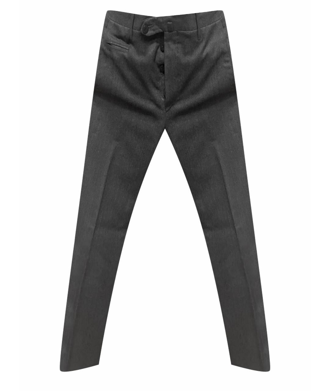CORNELIANI Темно-синие шерстяные классические брюки, фото 1