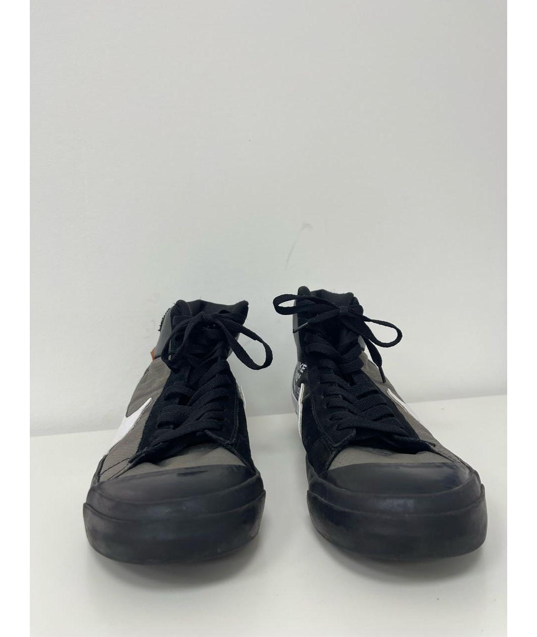 NIKE X OFF-WHITE Черные высокие кроссовки / кеды, фото 4