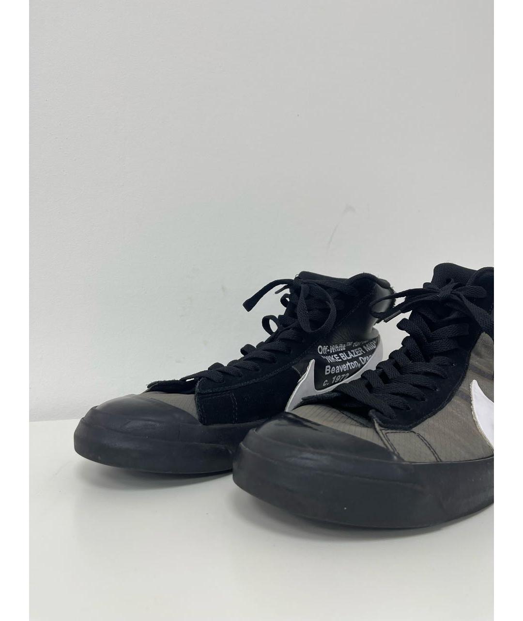 NIKE X OFF-WHITE Черные высокие кроссовки / кеды, фото 2