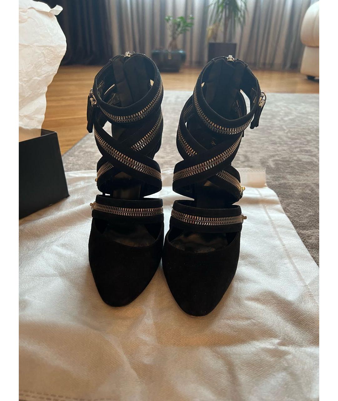 BALMAIN Черные замшевые туфли, фото 2