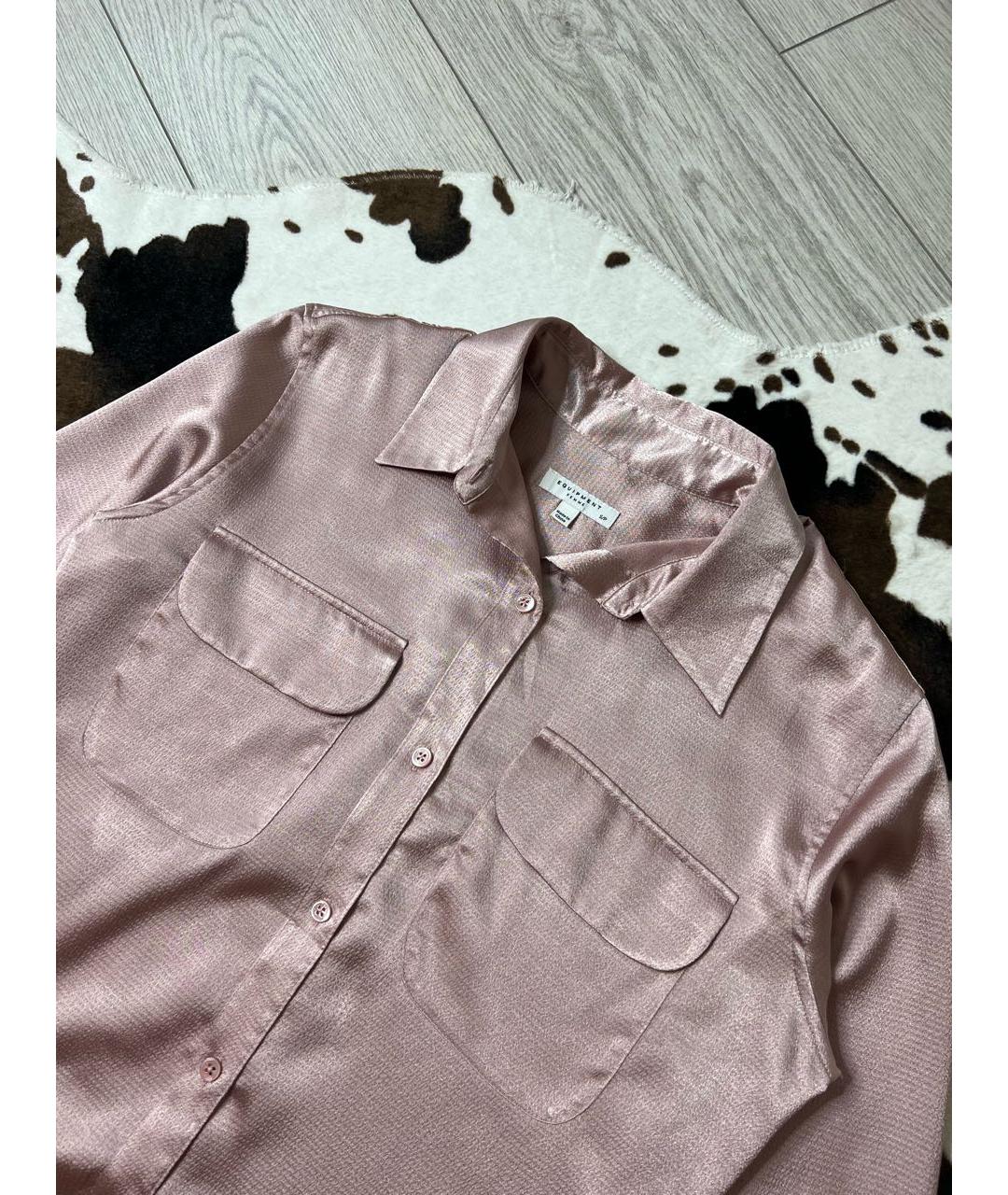 EQUIPMENT Розовая полиэстеровая блузы, фото 3
