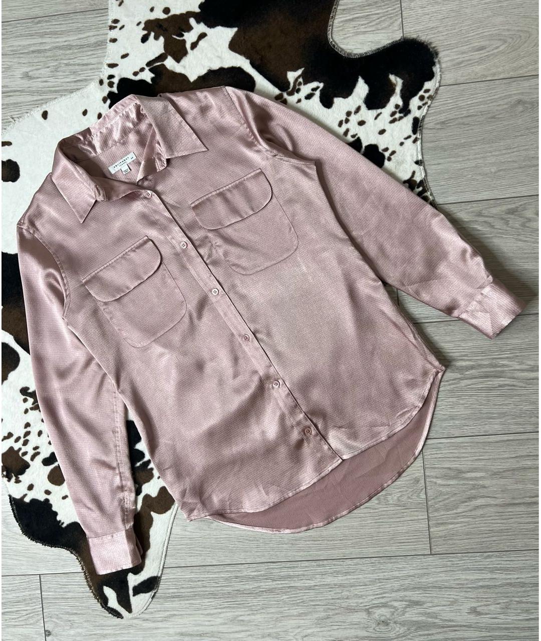 EQUIPMENT Розовая полиэстеровая блузы, фото 8