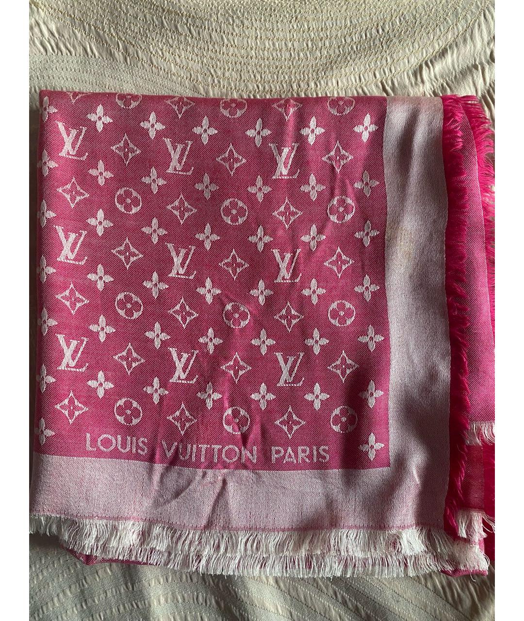 LOUIS VUITTON PRE-OWNED Розовый шелковый платок, фото 4