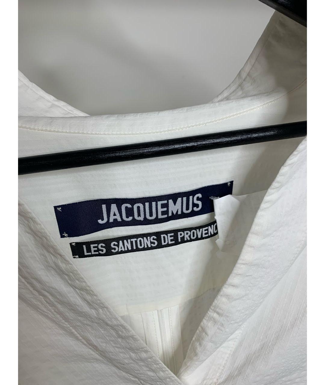 JACQUEMUS Белая хлопковая рубашка, фото 3