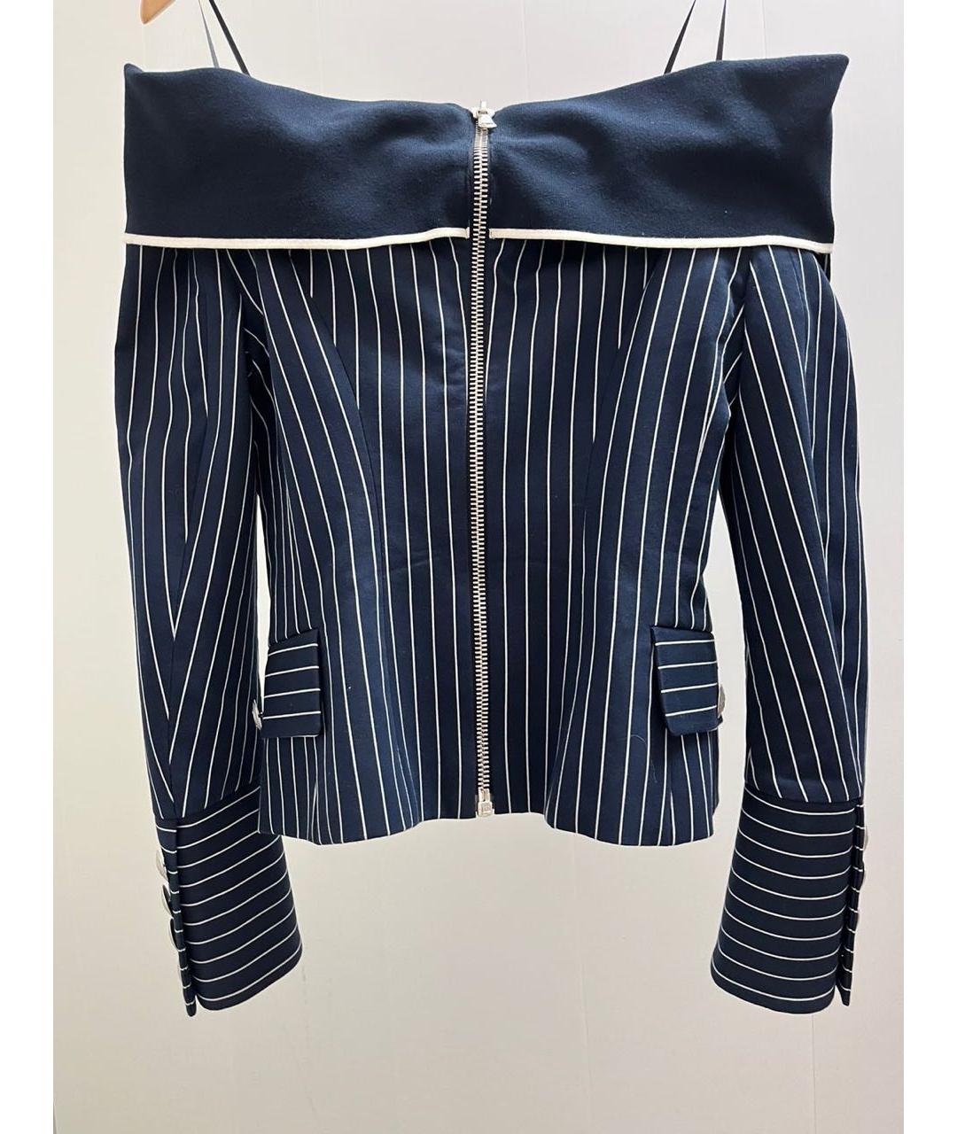 PIERRE BALMAIN Синий хлопковый жакет/пиджак, фото 2