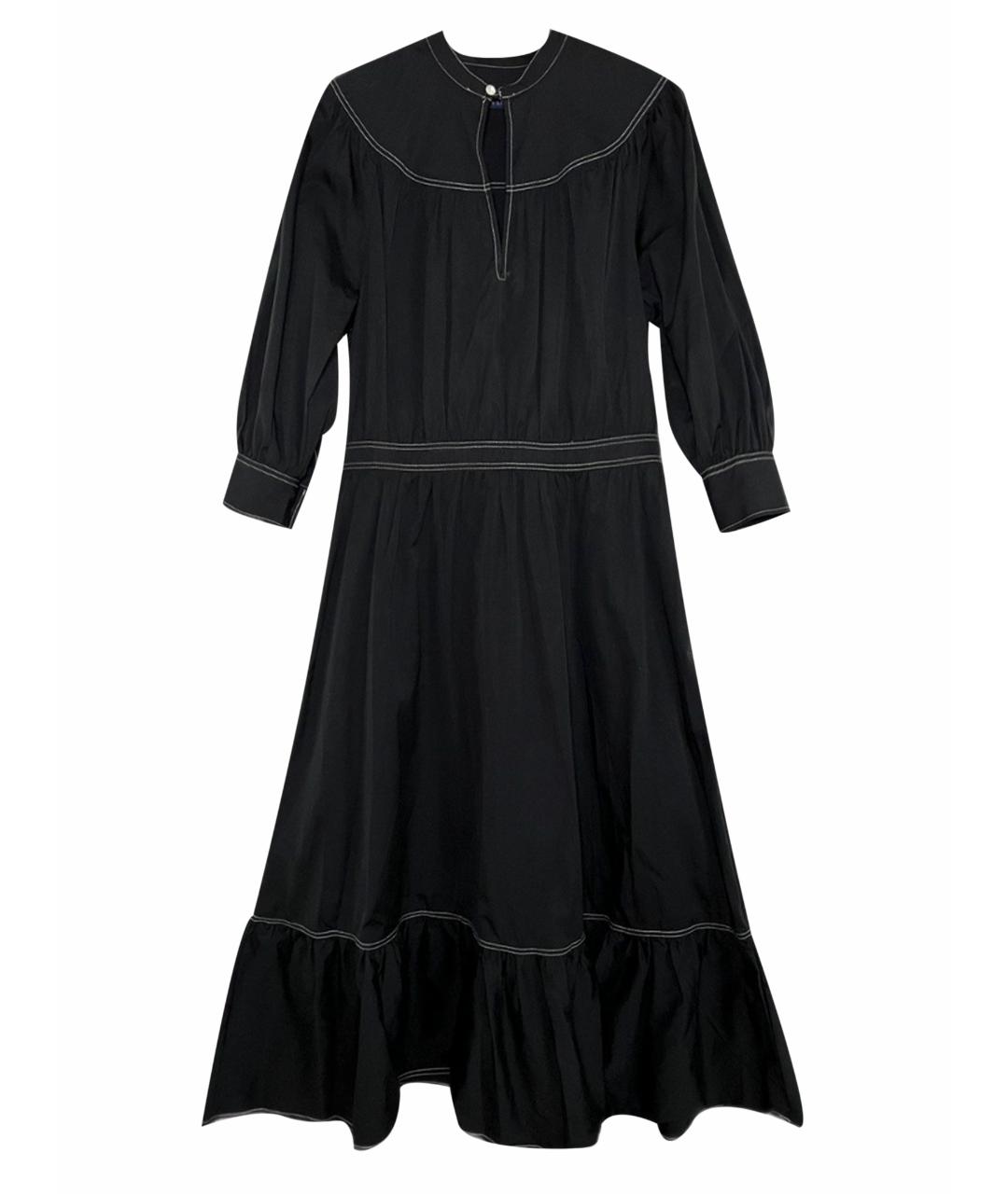POLO RALPH LAUREN Черное хлопковое повседневное платье, фото 5