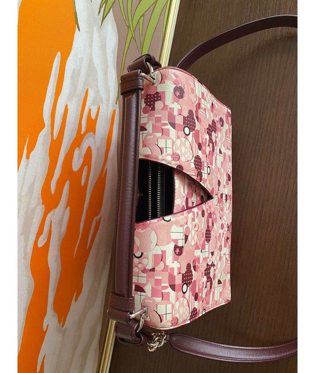 JIL SANDER Розовая кожаная сумка через плечо, фото 7