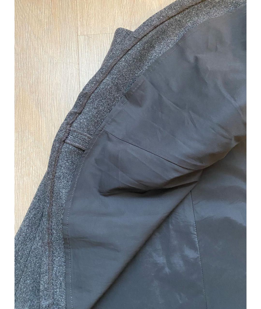 THEORY Антрацитовая шерстяная юбка мини, фото 4