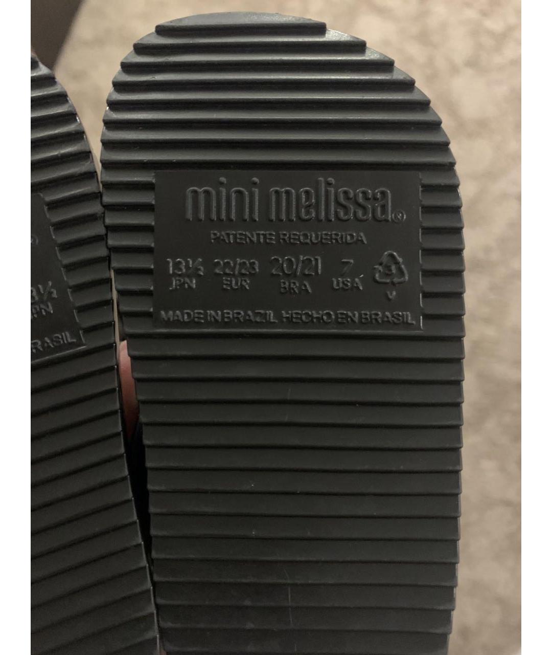 MINI MELISSA Синие резиновые сандалии и шлепанцы, фото 6