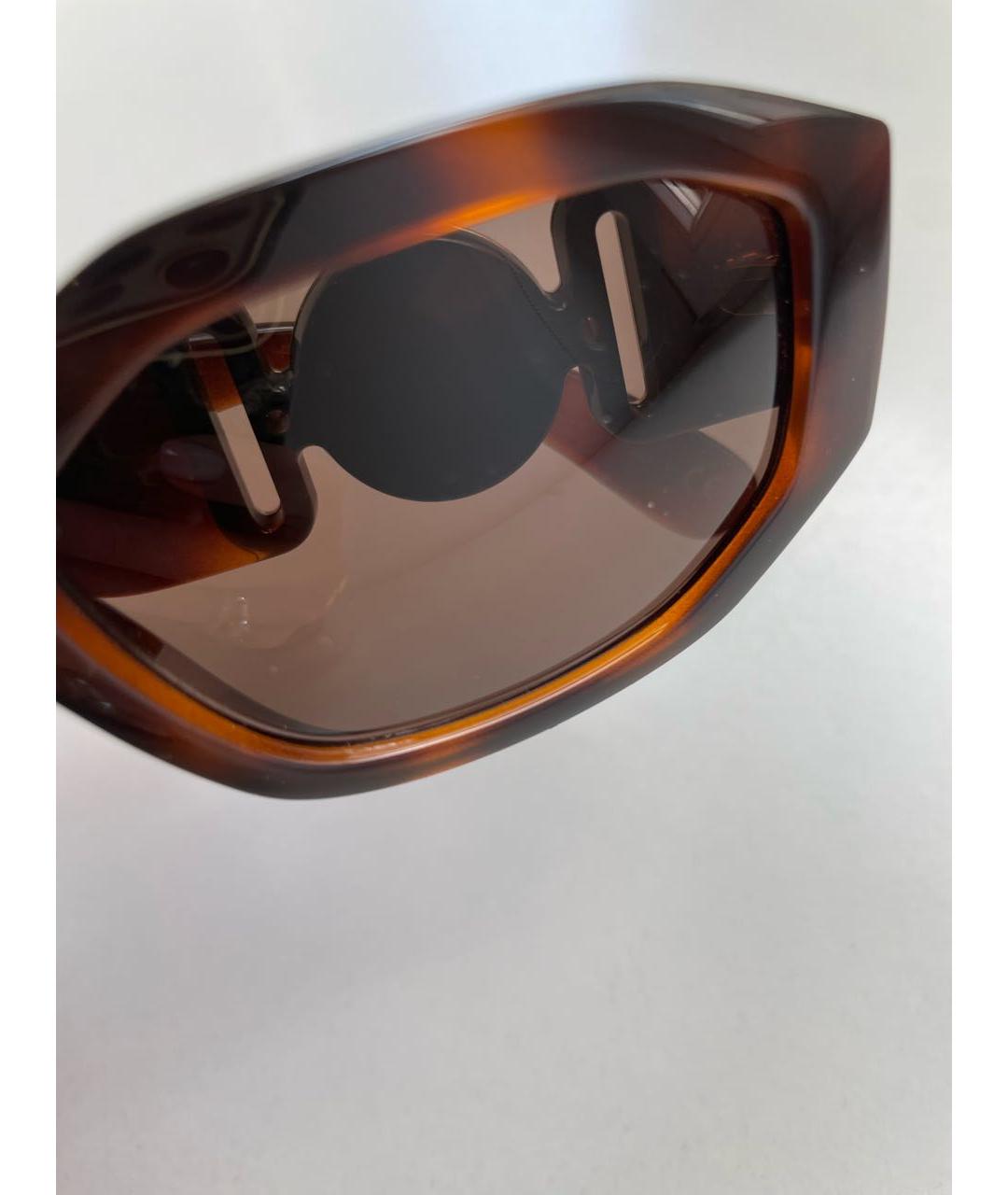 VERSACE Коричневые пластиковые солнцезащитные очки, фото 6