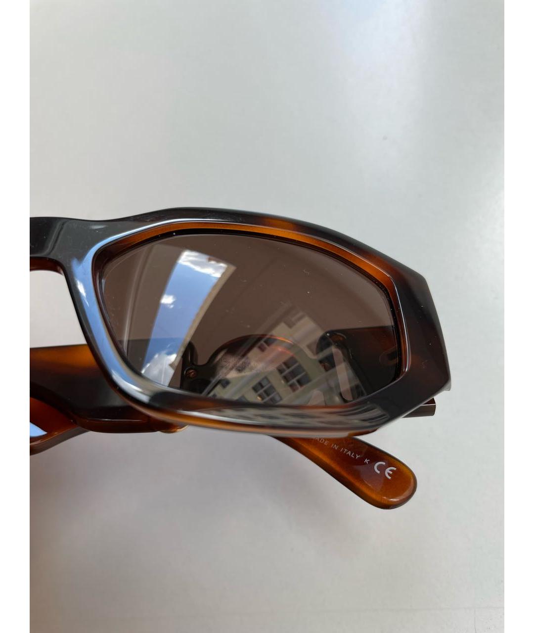 VERSACE Коричневые пластиковые солнцезащитные очки, фото 5