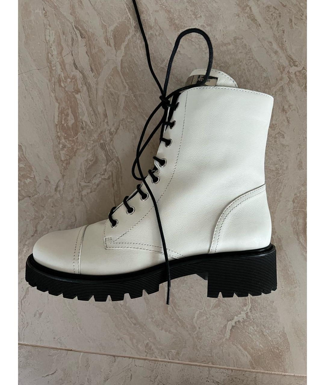 GIUSEPPE ZANOTTI DESIGN Белые кожаные ботинки, фото 2