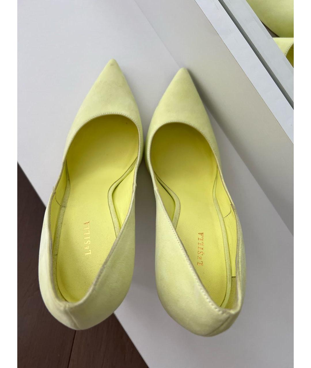 LE SILLA Желтые замшевые туфли, фото 3
