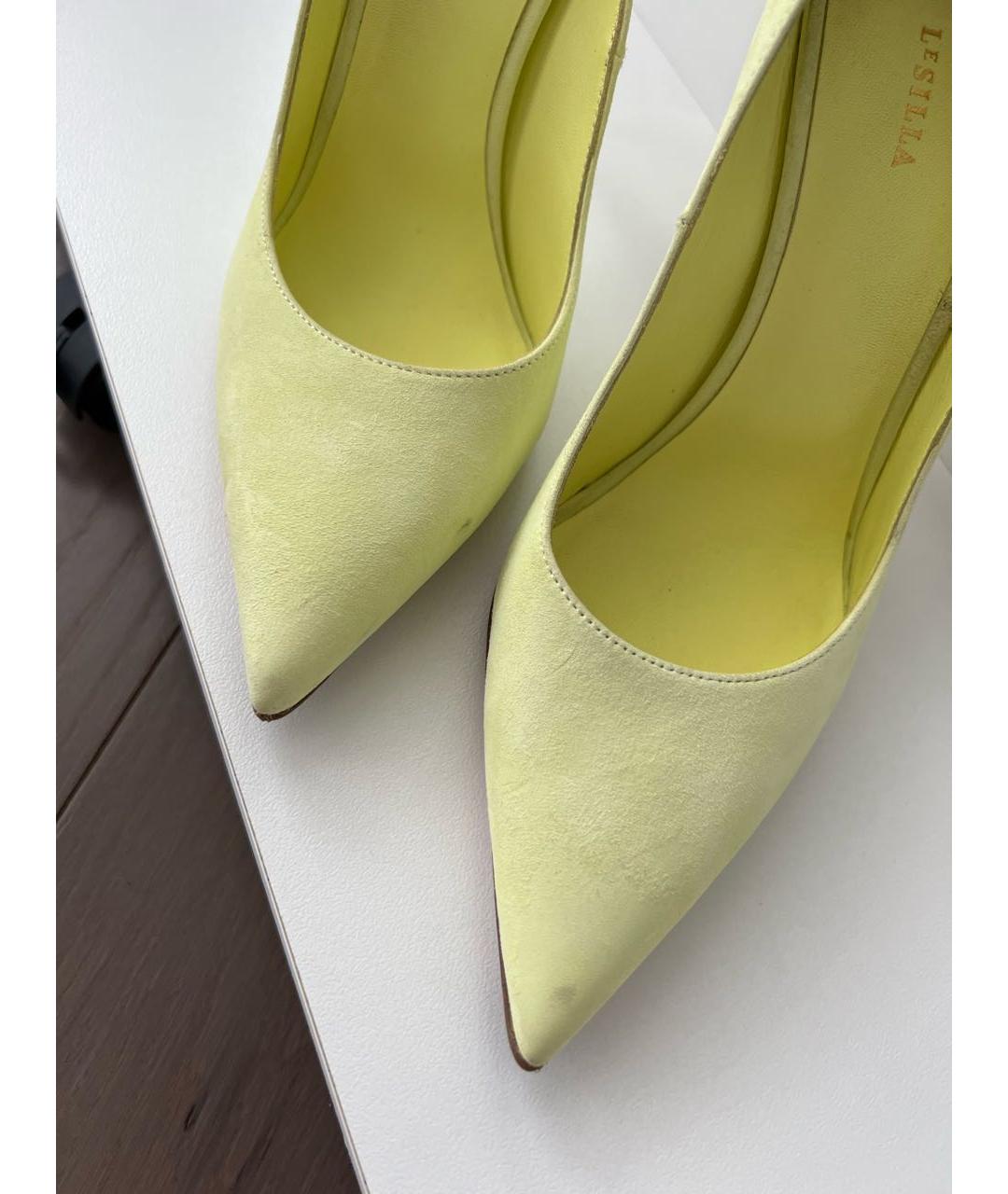 LE SILLA Желтые замшевые туфли, фото 6