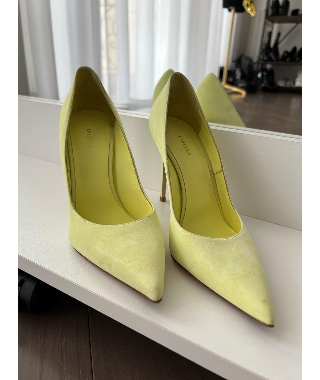 LE SILLA Желтые замшевые туфли, фото 5