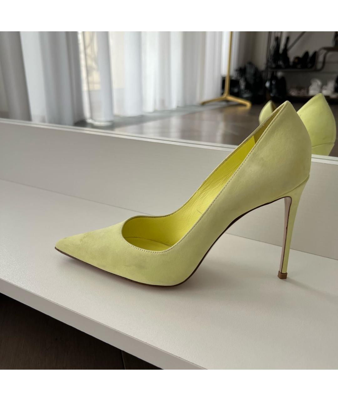 LE SILLA Желтые замшевые туфли, фото 7