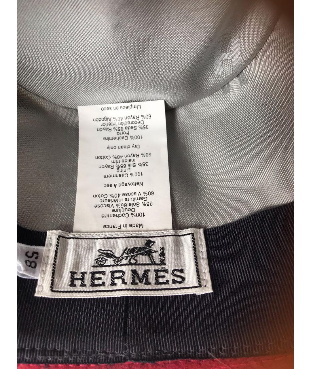 HERMES PRE-OWNED Бордовая шляпа, фото 3
